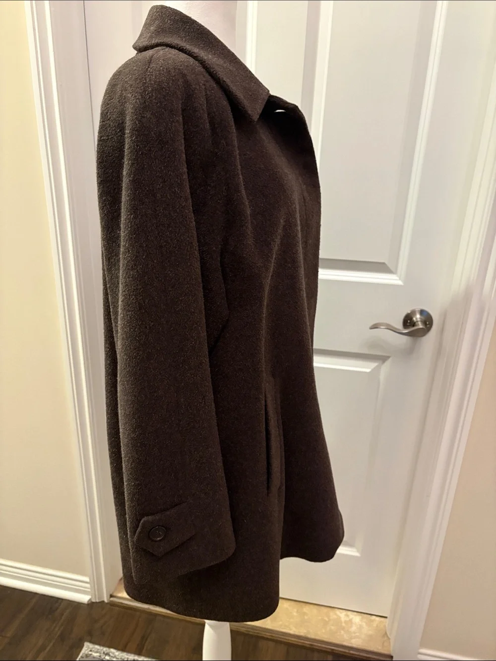 Jones New York Chocolate Brown Pea Coat 14P Car Coat NNT